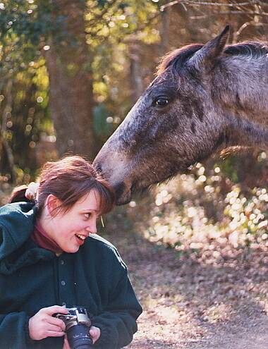 Horse Nuzzling Tara.