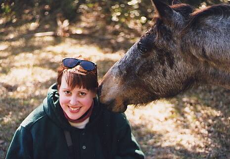 Horse Nuzzling Tara.