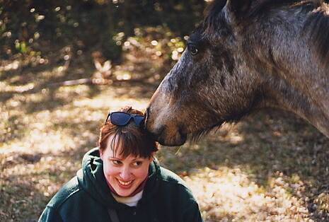 Horse Nuzzling Tara.