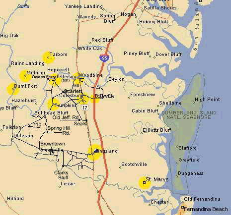 Map of Camden County